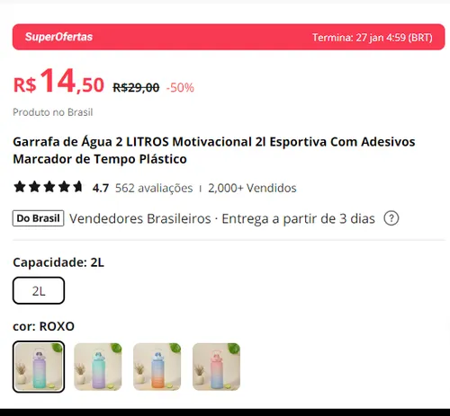 Imagem na descrição da promoção