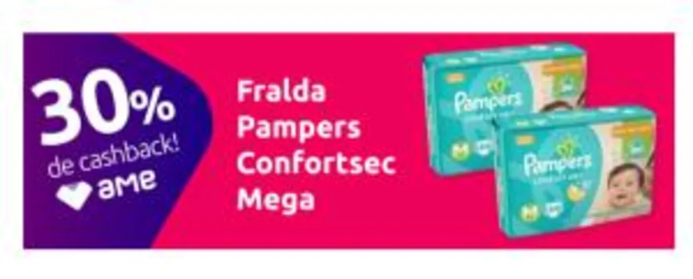 Fraldas Pampers confortsec Mega[30% AME]