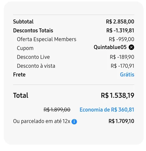 Imagem na descrição da promoção