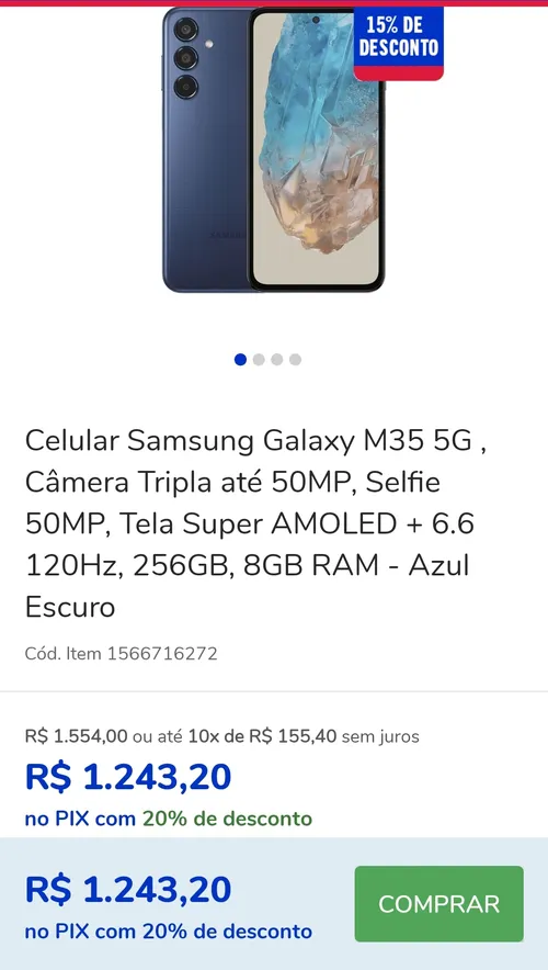 Imagem na descrição da promoção