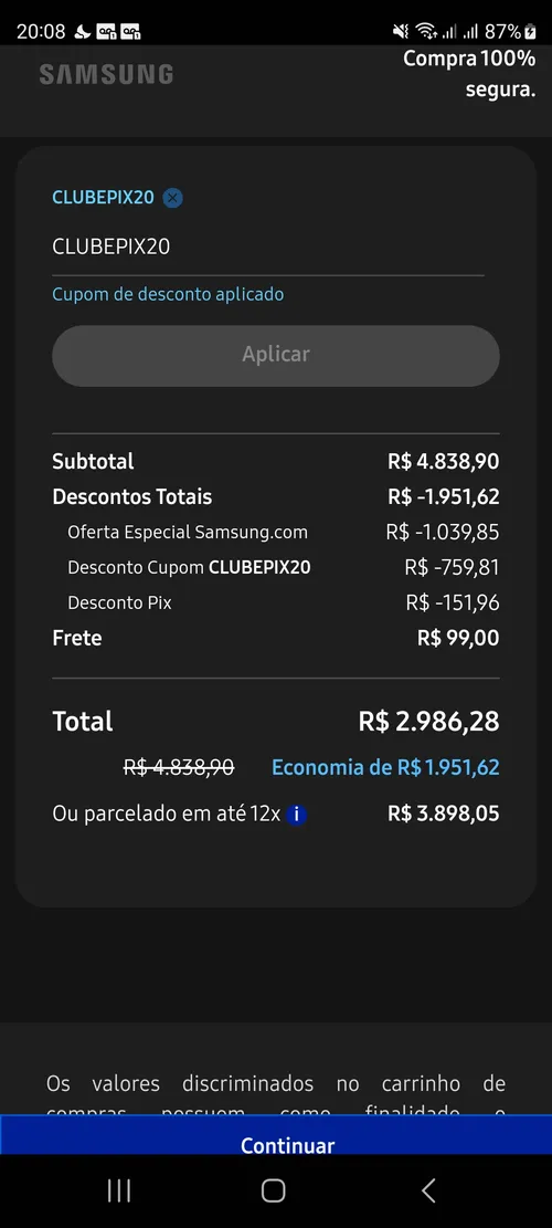 Imagen na descrição da promoção