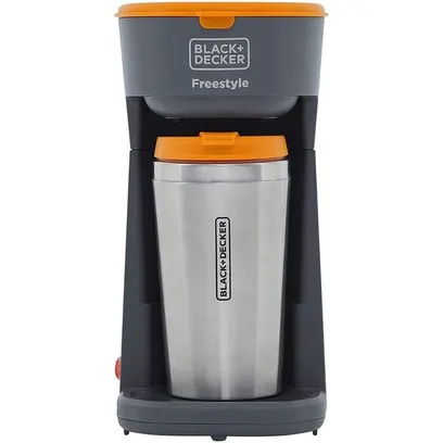 Foto do produto Cafeteira Eletrica Black & Decker Freestyle Individual 600w Cinza / Laranja 220V CM01-B2