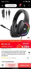 Headset Gamer Havit RGB | R$167