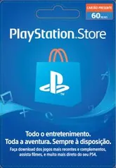 Cartão pré-pago PSN de R$ 60 – por R$ 54,00