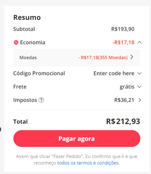 Imagem na descrição da promoção