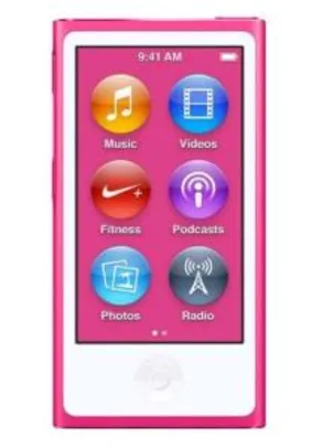 iPod Nano Apple 16GB Tela 2,5 Apple - Multi Touch Rádio FM e Bluetooth Pink