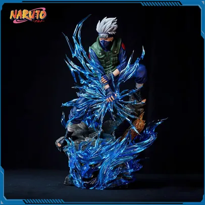 (Moedas + taxa inclusa) Naruto - Hatake Kakashi, estatueta de PVC, 23cm