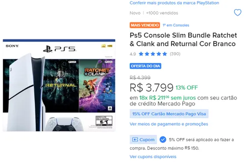 Imagem na descrição da promoção