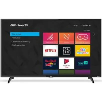 Saindo por R$ 809: Smart TV 32" HD AOC RokuTV 32S5195/78G | R$809 | Pelando