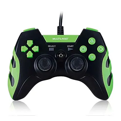 Multilaser Js091 Controle Gamer Ps3 E Pc Preto E Verde Multilaser – Js091, Verde E Preto - Sony_playstation3