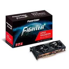 Placa de Vídeo PowerColor Fighter AMD Radeon RX 6700 XT, 16Gbps, 12GB GDDR6, AMD RDNA 2 Architecture e FreeSync - AXRX 6700XT 12GBD6-3DH