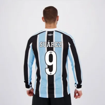 Camisa Umbro Grêmio I 2021 Manga Longa Suarez 9