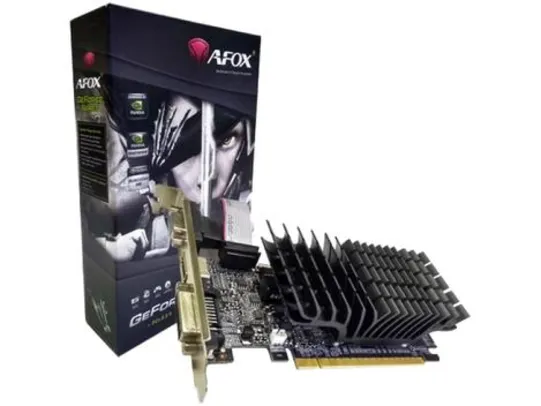 [APP+C. OURO] Placa de Vídeo Afox NVIDIA GeForce GT210 - 1GB DDR3 64 bits AF210-1024D3L5-V2 | R$ 169