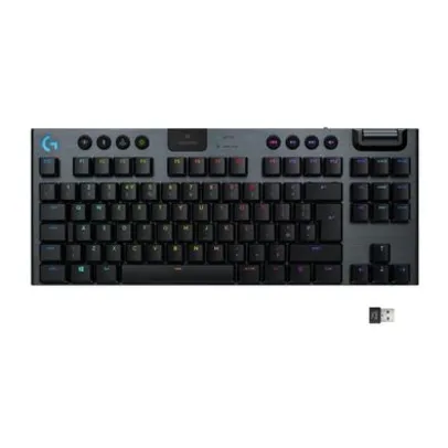 Teclado Sem Fio Mecânico Gamer Logitech G915 Lightspeed, Bluetooth, Design Tenkeyless, RGB, Switch GL Tactile Marrom | R$999