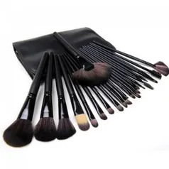 Kit De Pincel Para Maquiagem Com 24 Pcs Preto