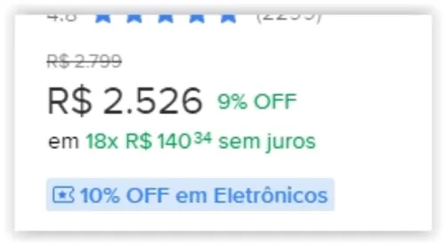 Imagem na descrição da promoção