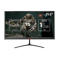 Monitor Gamer Pichau Athen V2L 21, 21.5 Pol, IPS, FHD, 1ms, 75Hz, FreeSync, VGA/HDMI, PG-ATHV2L21-BL01