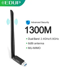[NOVOS USUÁRIOS] Edup 1300mbps Wifi 2.4ghz/5.8ghz Usb 3.0