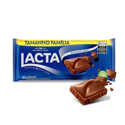 [Compre 2 + Cash Dinerama / Conta inativa R$5]  Barra de Chocolate Meio Amargo 40% Cacau Lacta Amaro 145g + Outros sabores na descrição