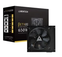 Fonte Montech BETA Bronze 650W, 80 Plus Bronze, PFC Ativo