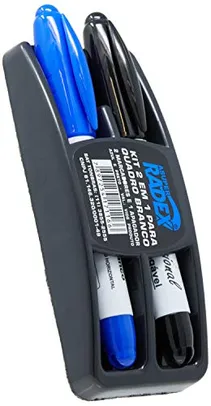 Radex APG-M, Apagador Quadro Kit com 2 Marcadores, Multicolor | R$18