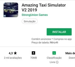 [GRÁTIS] Amazing Taxi Simulator V2 2019