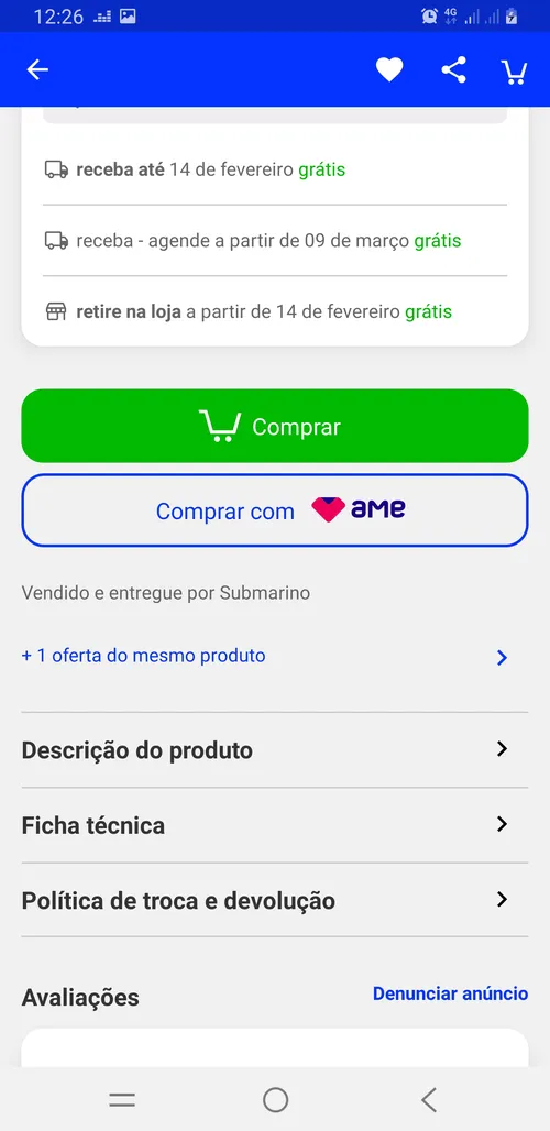 Imagem na descrição da promoção