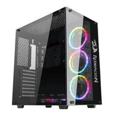 GABINETE GAMER REDRAGON WIDELOAD PRETO, GC-802-1