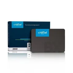 SSD CRUCIAL BX500 - 480 GB, Leitura: 540MB/s e Gravação: 500MB/s