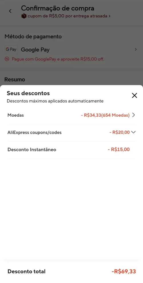 Imagem na descrição da promoção