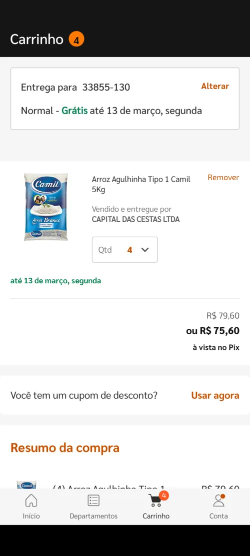 Imagem na descrição da promoção