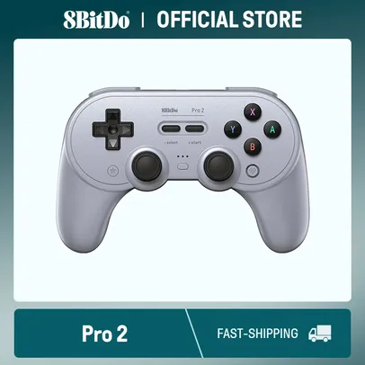 [Taxa inclusa] Controle 8bitdo Pro 2 Bluetooth - Compatível Nintendo Switch, PC, MacOs, Smartphone e Smart TV