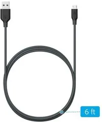 Cabo Micro USB, Anker Powerline, 1.8 metros, 5x mais resistente, Cinza