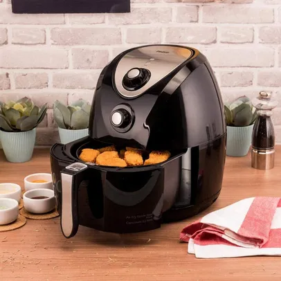 Fritadeira Elétrica Sem Óleo Air Fryer Philco Saúde Inox PH3L 4,4L - Preta 220 V