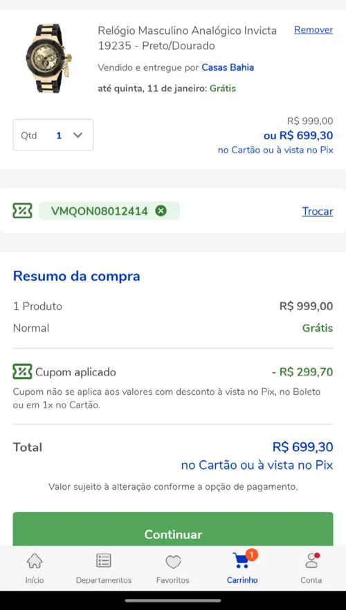 Imagem na descrição da promoção