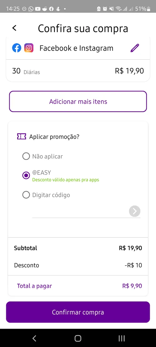 Imagem na descrição da promoção