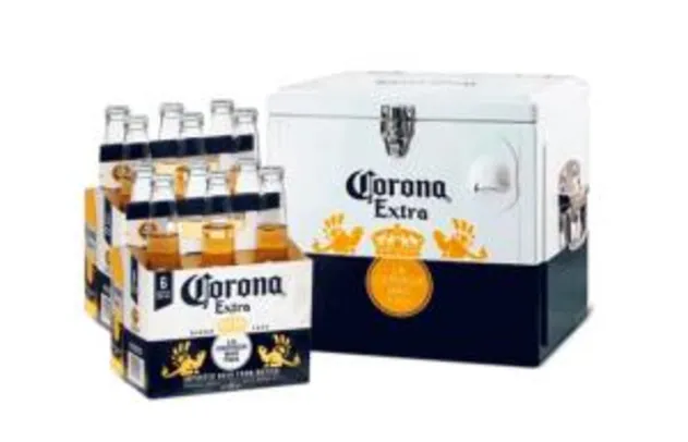Kit Cooler Corona + 2 Packs de Corona 355 mL (12 garrafas)
