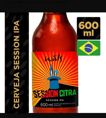 [15unid.] Cerveja Wals Session Citra Garrafa 600ml | R$9,49 cada