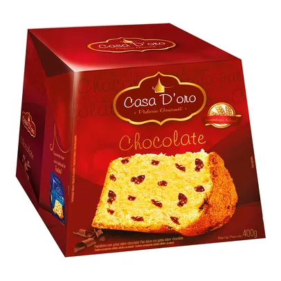 [Levando 2 R$ 10] Panetone de Chocolate Casa Doro 400g