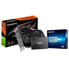 Kit Placa de Vídeo Gigabyte GTX 1660 Super + SSD Gigabyte 120GB, SATA | R$1.690