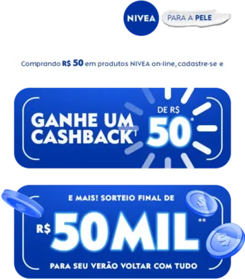 Promoção Volta Verão NIVEA - Compre e receba R$50 de volta