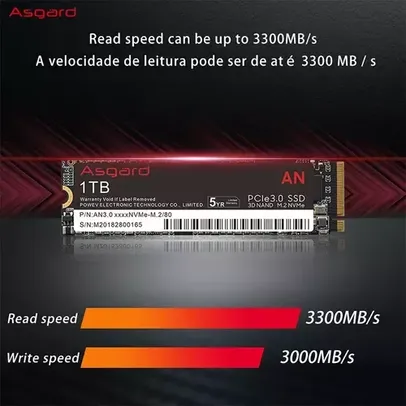  Asgard SSD nvme m2 1TB AN3.0