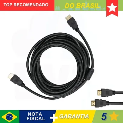 [No Brasil] Cabo HDMI 4K 1.4 de 2 metros de comprimento - Compatível com TV, Monitor