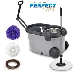 Balde Perfect Mop Pro 360 Inox C/3 Refis | R$ 113