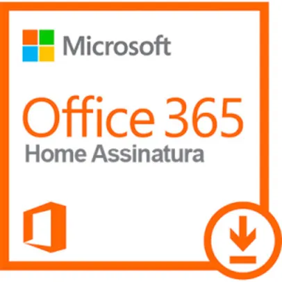 Microsoft Office 365 Home Assinatura Anual - 5 ativações - Download - R$89