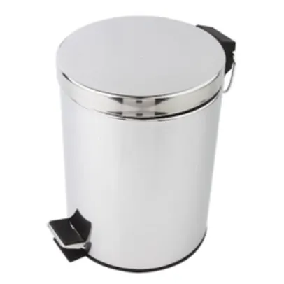 Lixeira Inox Brilho com Pedal 5L 