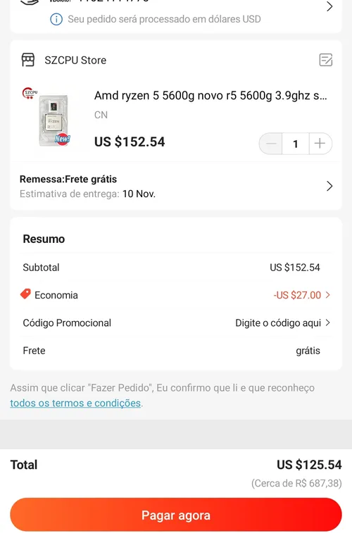 Imagem na descrição da promoção