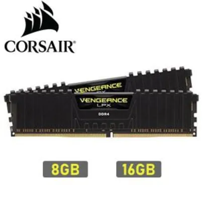 Memória Corsair Vengeance LPX 2x8GB DDR4 3200Mhz | R$ 479