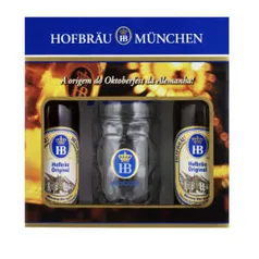 [SP] Kit Cerveja Alemã HOFBRAU MUNCHEN com 2 Garrafas 500ml cada e Caneca R$ 63