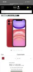 iPhone 11 Red 64gb | R$ 4.139